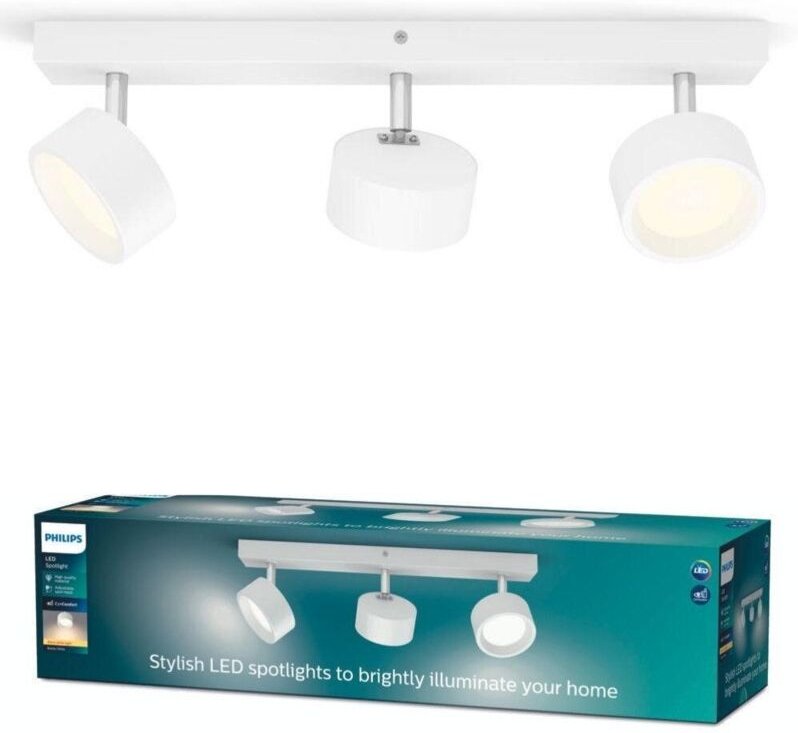 Philips Beleuchtung - Spotleuchte, 3-flammig, 2700 K, 16,5 W, weiß 929003298801