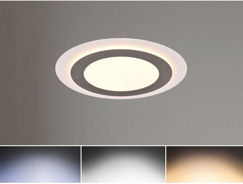 Thumbnail - Flache led Deckenleuchte morgan Silber Fernbedienung dimmbar, ø 45cm