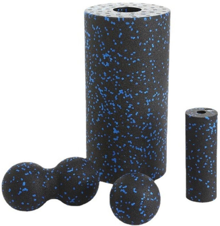 Das Faszienrollen-Set beinhaltet einen Ball, einen erdnussförmigen Massageball und eine Faszienrolle zur Linderung von N...