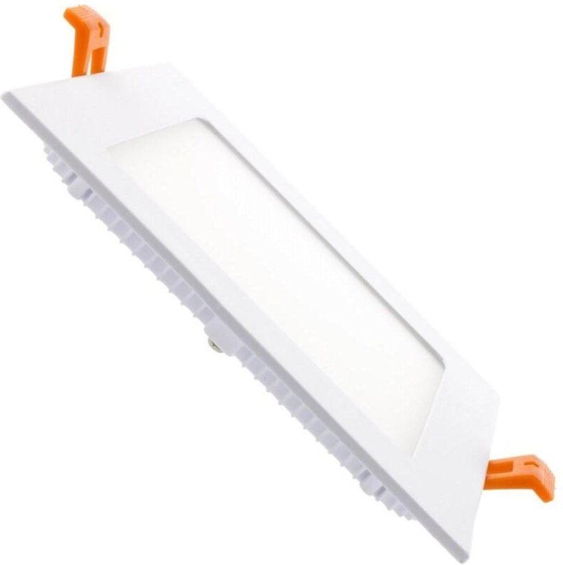 Efectoled - led Einbaustrahler flach 12W Eckig SuperSlim 155x155mm 5000K Kaltweiß