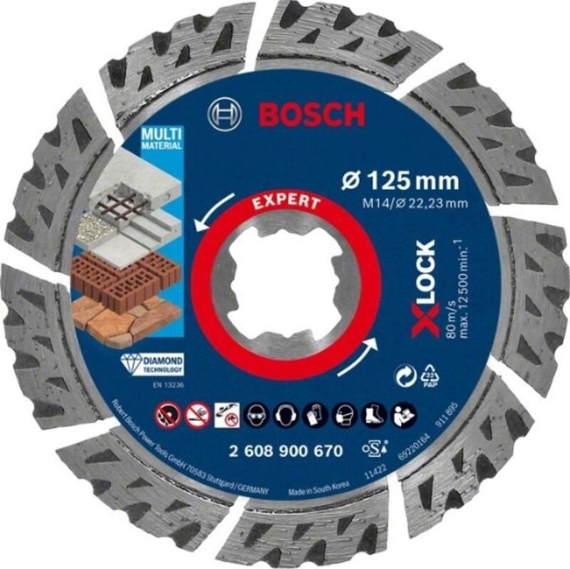 Bosch - Professional x-lock dia ts Multi 125x22,23x2,4x12 exp (2608900670)