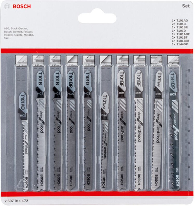Bosch - Accessories 2607011172 Stichsägeblatt-Set Clean Precision, 10-teilig 10 St.