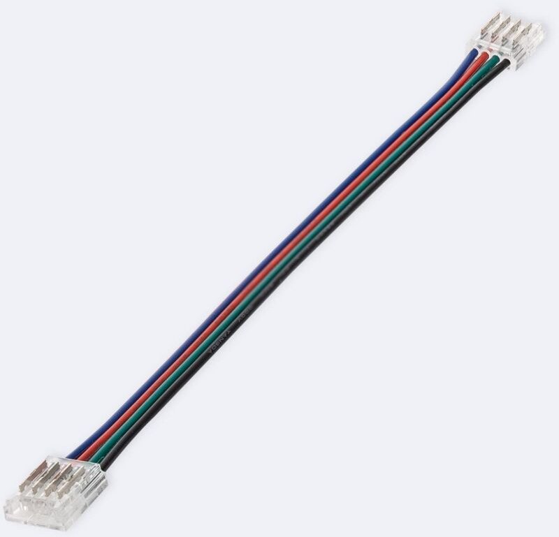 Doppelter Clip-Verbinder mit Kabel für LED-Streifen rgb 12/24V dc smd IP20 Breite 10mm 10 mm