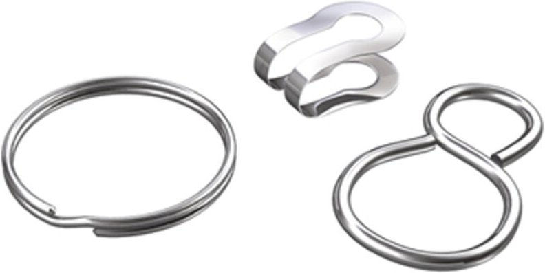 Dörner+helmer - 4810184 Set Zubehör für Kugelketten Messing vernickelt 10 St.