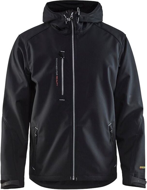 BLAKLADER Softshelljacke mit Kapuze - Schwarz/Grau - 494925179992XL