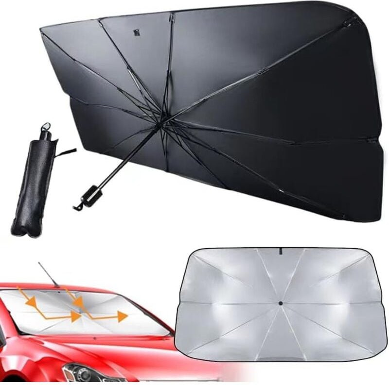 Sonnenschutz für die Windschutzscheibe des Autos, 65 x 125 cm, Sonnenschutz für die Windschutzscheibe, faltbarer UV-Fron...