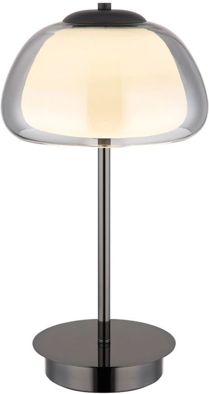 Tischleuchte led Glas Rauchfarbe Dimmbar Fernbedienung Nachtlicht d 25 cm