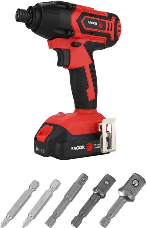 20-v-akku-schlagschrauber mit kraftvollem 180-nm-drehmoment und 2,0-ah-akku Fagor fgvc18