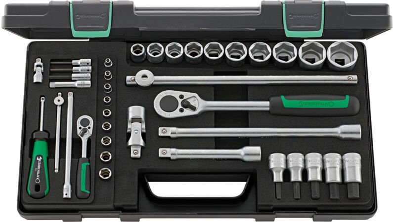 40/52/27/11 Steckschlüssel-Garnitur 1/4 1/2' Vierkant 38 Stk - Stahlwille