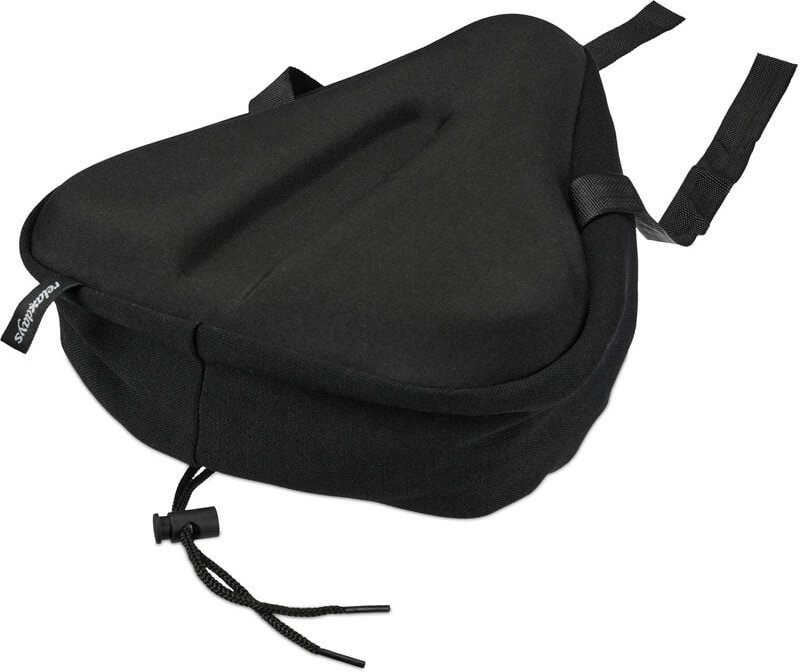 Relaxdays - Fahrradsattel Überzug, gepolstert, weich, bequem, Gel Sattelbezug Fahrrad, wasserdicht, Damen, Herren, schwa...