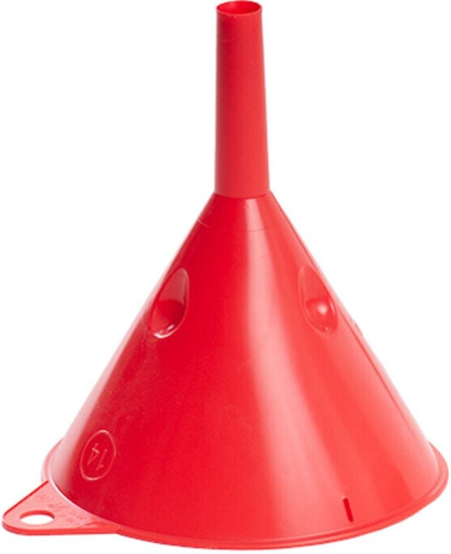 Hünersdorff Trichter hd-pe 140 mm mit Öse rot