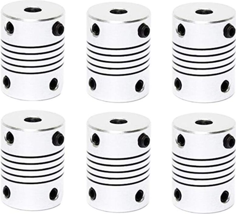 6 Stück flexible Kupplungen, Wellenkupplung, Wellenkupplung, flexible Kupplung, 5 mm bis 8 mm, für 3D-Druckermaschine, S...