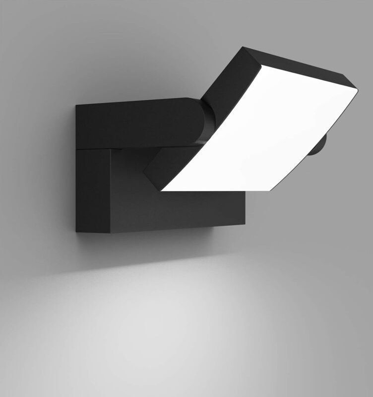 Linghhang - Schwarze led Wandleuchte Außen Innen Wasserdicht Wandbeleuchtung IP65, Dekorative Wandlampe mit Drehbarem Pa...