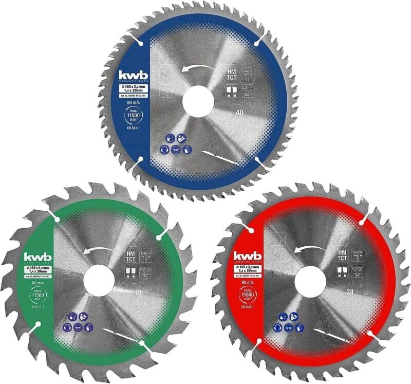 Kreissägeblattsatz 3t 165x20mm
