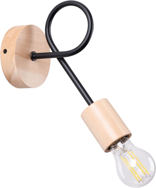 Sollux Ember Minimalistische Wandleuchte Schwarz