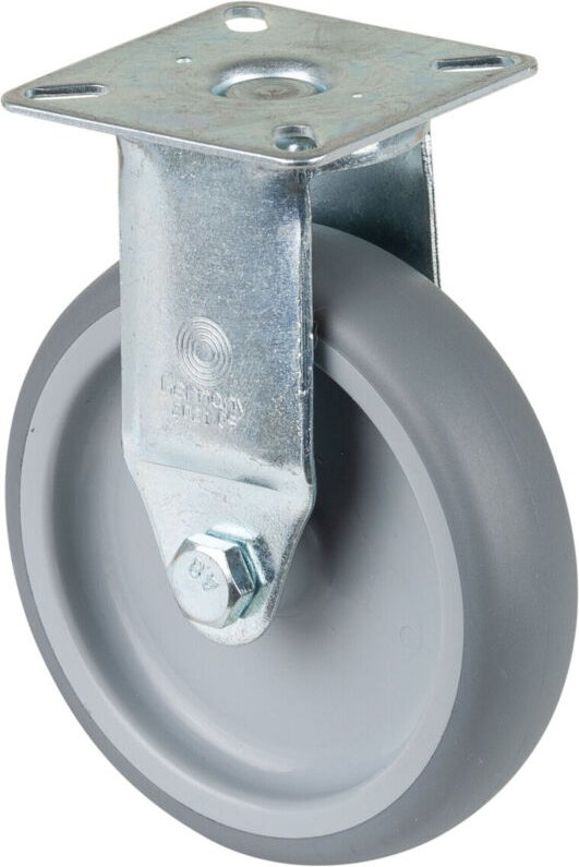 Bockrolle 100mm Lg.G Stahlbl verz. Gummirad - Bs Rollen