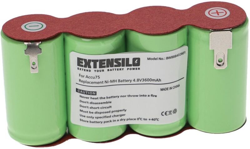 Extensilo - Akku kompatibel mit Gardena Accu45 (8816) Heckenschere Strauchschere Rasenschere Gartenschere (3600mAh, 4,8V...