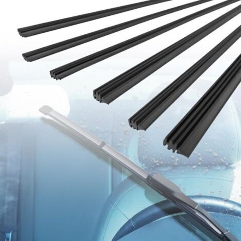 6 Stück Gummiwischerblätter, Ersatz-Gummiwischerblätter, universelle Scheibenwischerstreifen, kompatibel mit allen Wisch...