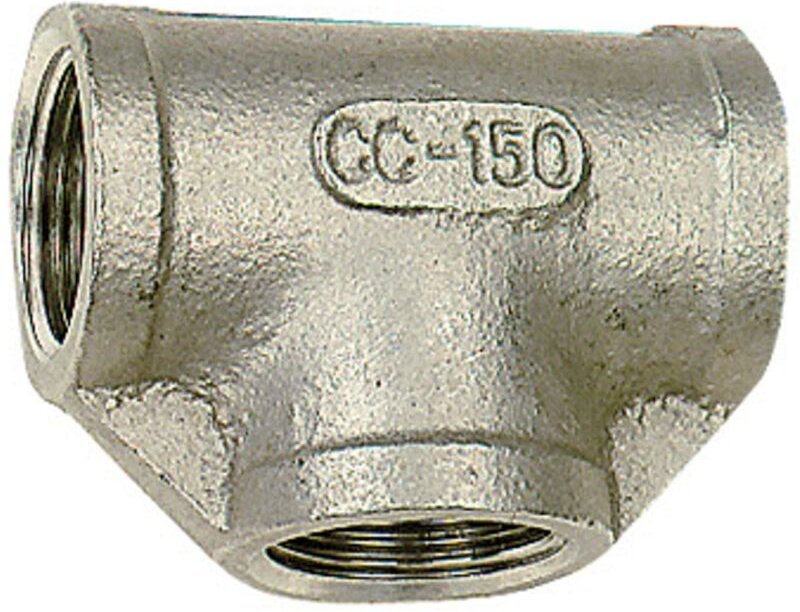 T-Verteiler, 3 x innen, Rp 3/8, Edelstahl 1.4408 - Riegler