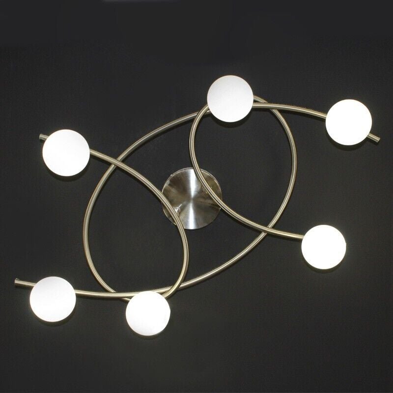 Deckenleuchte 6 Lichter lotto Satin Nickel cr 001-2195-6-053