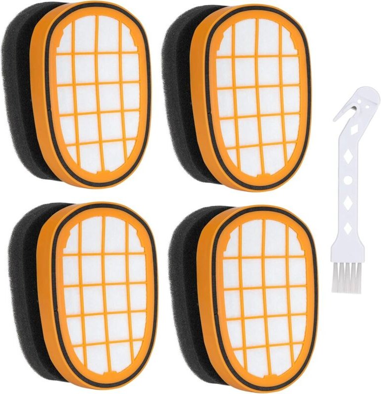 4 Stück FC5005/01 Ersatzfilter – kompatibel mit Philips XC7042/8347/8147 und SpeedPro Max Akkusaugern