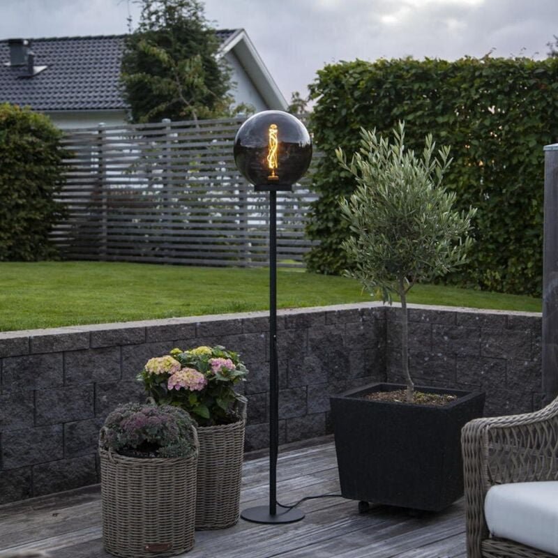 Stehleuchte Orby, Stehlampe, Schwarz, Kugelleuchte, Außenbereich, E27, 150 cm - Star Trading