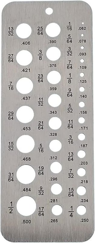 Memkey - Metrische Bohrlehren aus Edelstahl, 1–13 mm, Messwerkzeug für metrische Muttern, Bolzen und Gewinde