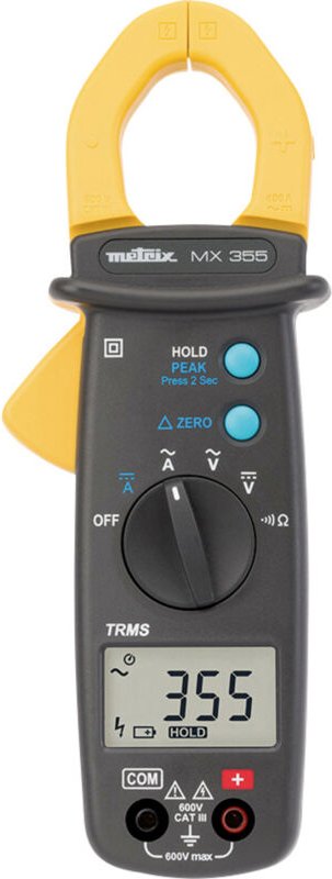 Metrix - mx 355 Stromzange digital cat iii 600 v Anzeige (Counts): 6000