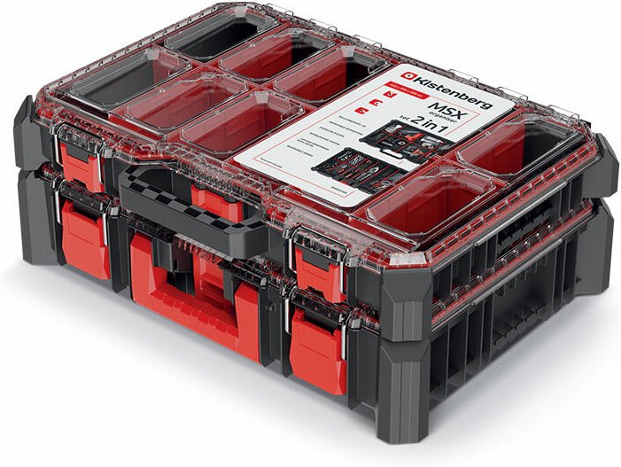 Kistenberg Organizer-Set MSX mit 2 Kleinteilemagazinen