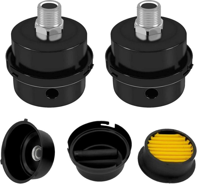 2 Stück Kompressor-Luftfilter, Kompressor-Luftfilter, 5/8 Zoll 20 mm Gewinde, Metall-Ansaugfilter, für Kompressor, Luftf...