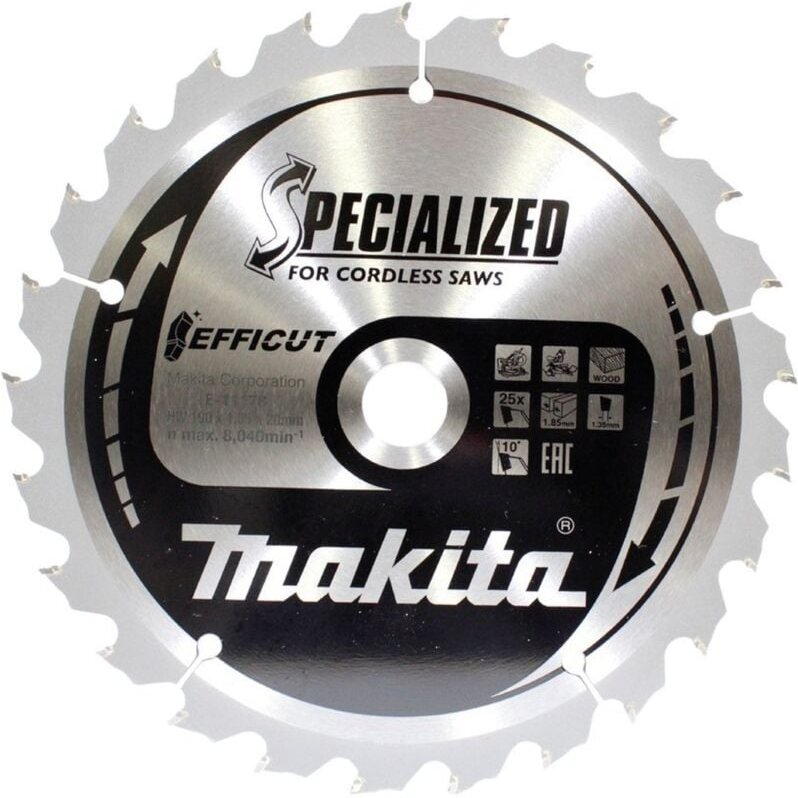 Sägeblatt efficut 190x20x25Z - Makita