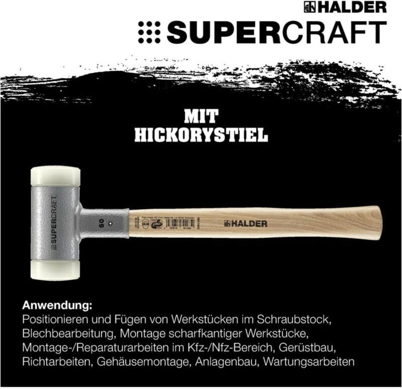 Thumbnail - Halder - Supercraft-Schonhammer ø 60, rückschlagfrei, Nylon
