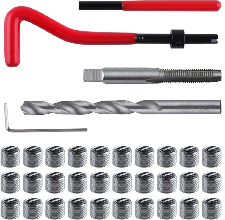 30-teiliges Gewindereparaturset M8x1,25, metrisches Set mit HSS-Bohrergewinde, für die Autoreparatur