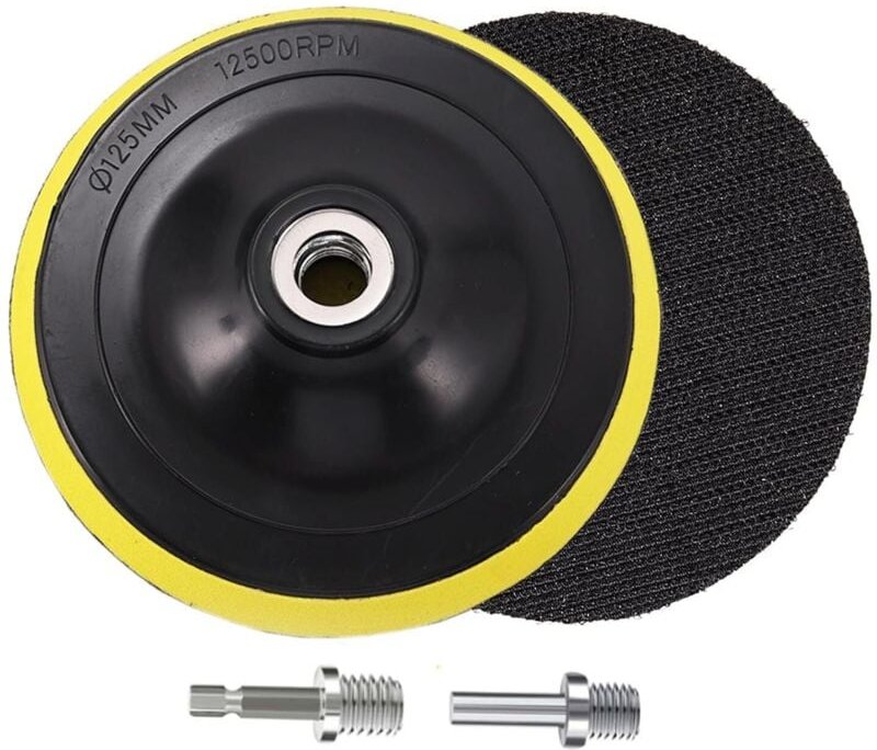 2 Stück Schleifpads, Schleifscheiben zum Schleifen und Polieren von Rotationswerkzeugen – 125 mm, M10