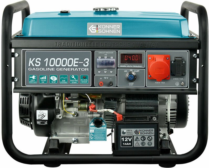 Könner&söhnen - KS10000E-3 Stromerzeuger Generator Benzin Notstrom 18 ps 4-Takt mit E-Starter