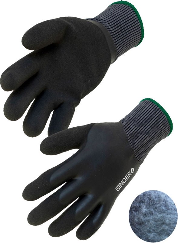 Handschuhe SINGER SAFETY Nylon mit Latexbeschichtung - Doppellagig - Größe 11 - LAT5711