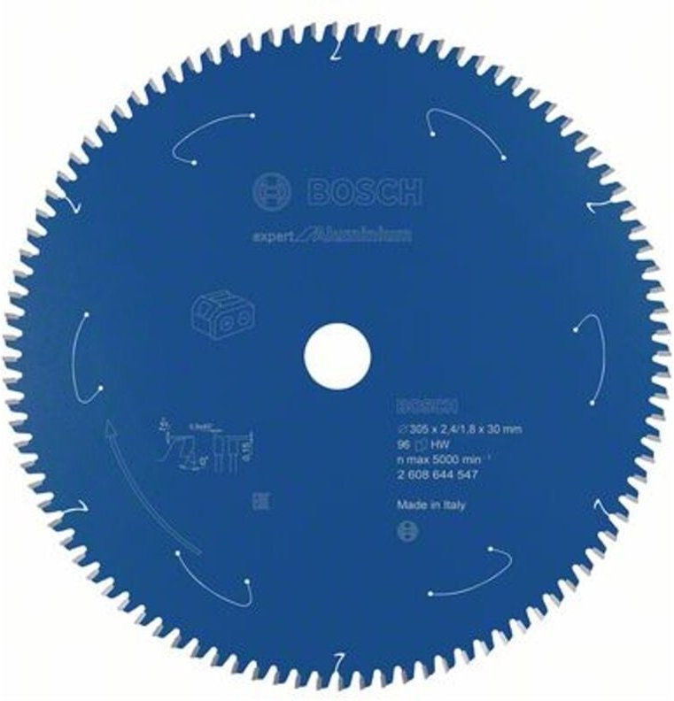 Kreissägeblatt Expert for Aluminium für Akkusägen 305 x 2,4/1,8 x 30 96 Zähne - Bosch