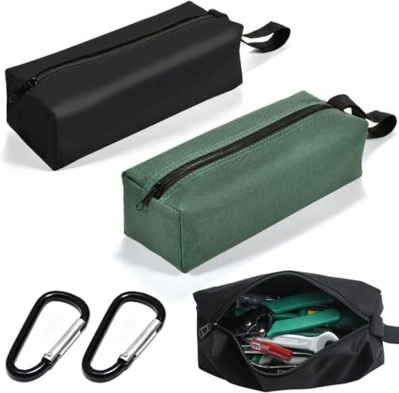 robuste kleine Werkzeugtaschen, wasserdichte Werkzeugtaschen, multifunktionale Werkzeugtaschen aus Segeltuch mit 1 Karab...