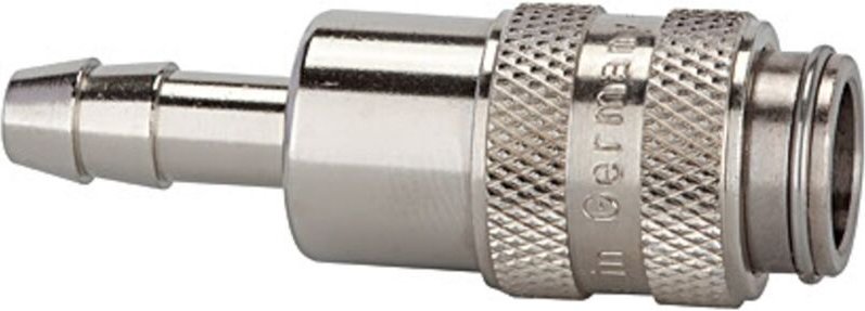 Schnellverschlusskupplung nw 5, Messing vernickelt, Tülle lw 5 - Riegler