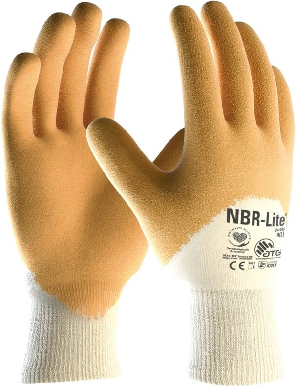 ATG - 2382 Gr. 8 NBR-Lite® Nitril-Handschuhe (24-985) gelb/weiß
