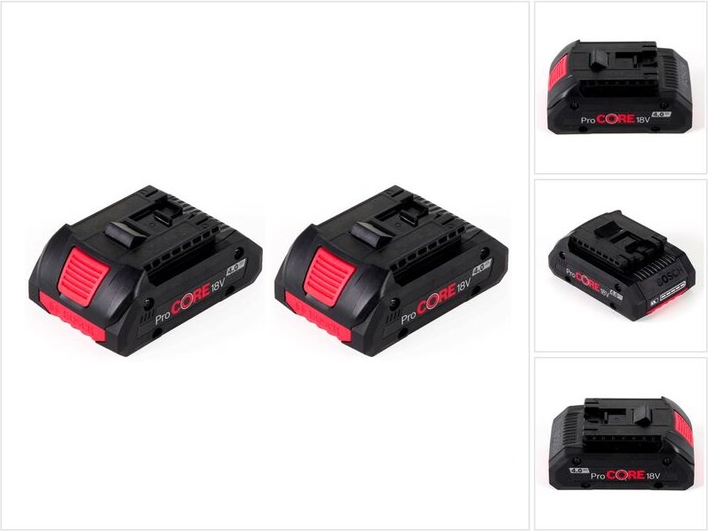 Bosch - Akku Starter Set 18V mit 2x ProCORE18V 4.0Ah Akkupack ( 1600A016GB )
