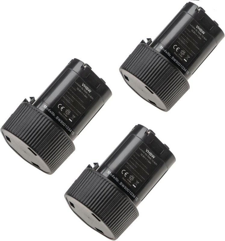 Vhbw - 3x Akku kompatibel mit Makita CC330D, CC300DZ, CC330, BMR102, CC300DW, CC300, CC300DWE Werkzeug (1500 mAh, Li-Ion...