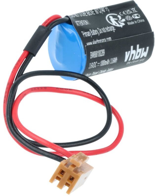 Vhbw - 1x Batterie kompatibel mit Fuji Electric micrex-sx, micrex-f plc Programmable Logic Controller (1000 mAh, 3,6 v, ...