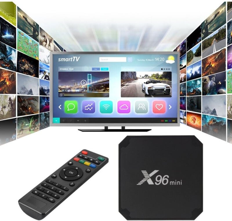 Trade Shop Traesio - Trade Shop - X96 mini android box 7.1 qualität S905W 2GB 16GB 4K smart tv wifi media player -