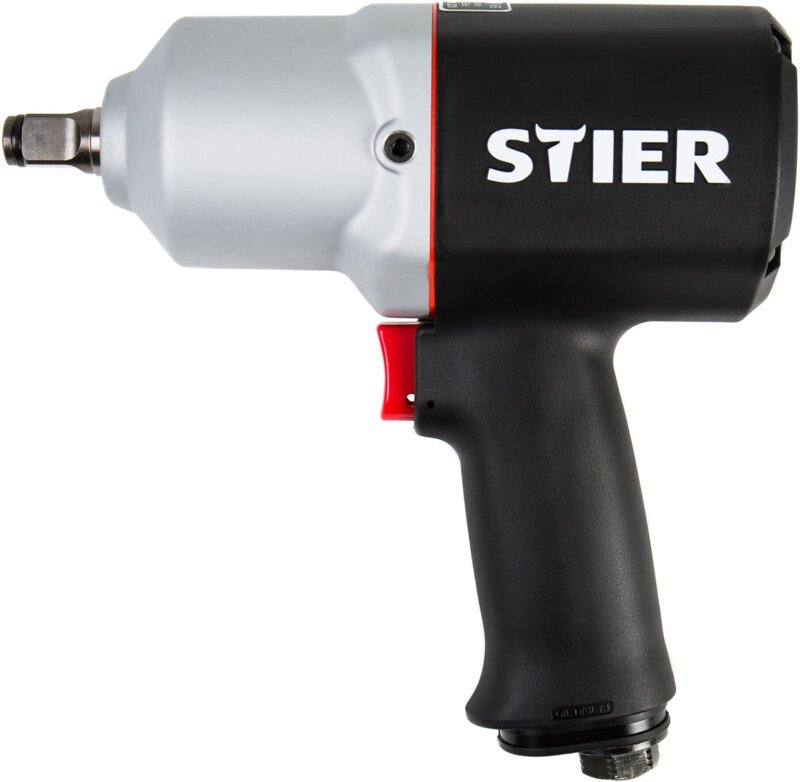 Druckluft Schlagschrauber 15-PC, leicht, max. Lösemoment 1.054 Nm, vierkant, 1/2 Zoll, Stecknippel 1/4 Zoll, Schlagschra...