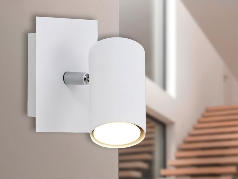 Wandstrahler marley Metall Weiß, GU10-Sockel, Breite 12cm