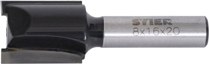 Nutfräser hm (hw), Durchmesser (d) 16 mm, Schaft (s) 8 mm, Hartmetall,, Fräser für Oberfräse, Nutfräse - Stier