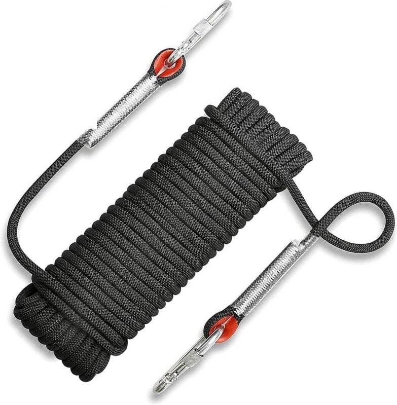 20 m Outdoor-Kletter-Sicherheitsseil, reißfestes Bergsteiger-Rettungsseil, Seil mit 10 mm Durchmesser zum Wandern