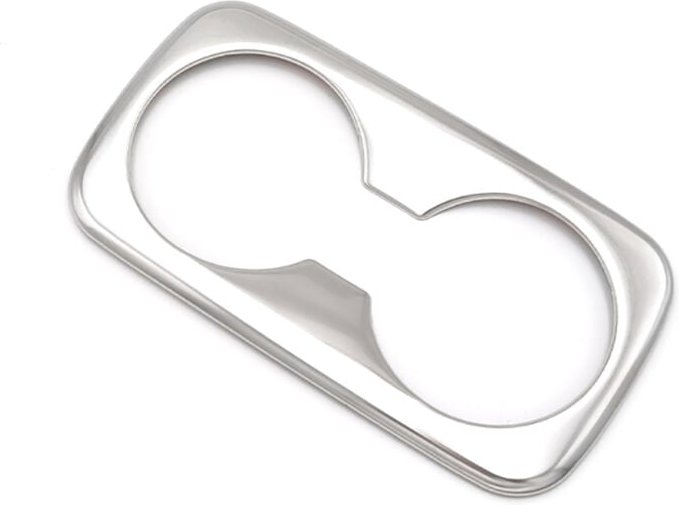 Tlily - Für Hyundai Tucson NX4 2021 2022 Auto Rücksitz Wasserbecherhalter Abdeckung Zierrahmen Dekoration Zubehör, Chrom...