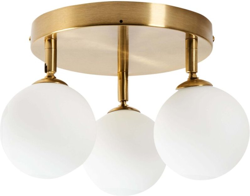 Deckenlampe MAVILLA Glas Messing